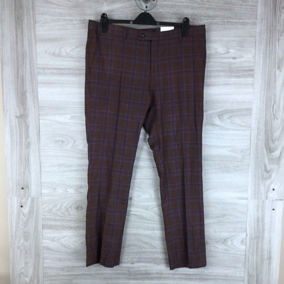 paisley and gray plaid pants
